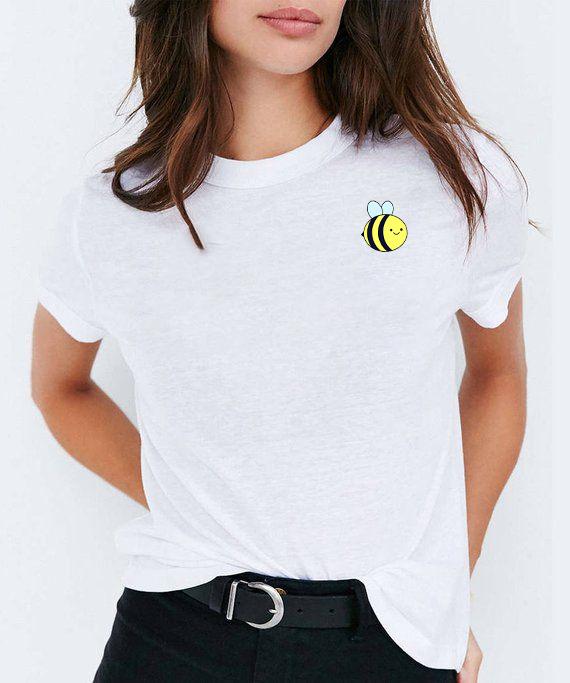 Gambar LOFE CLOTHING -Kaos Wanita Premium Katun Combed 30"s/ BEE - Putih, S dari LOFE.ID undefined Tokopedia