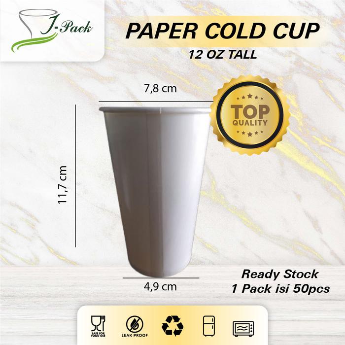 Jual PAPER CUP 12 OZ COLD / DPE ( TALL ) POLOS - PER 50 PCS - Jakarta ...