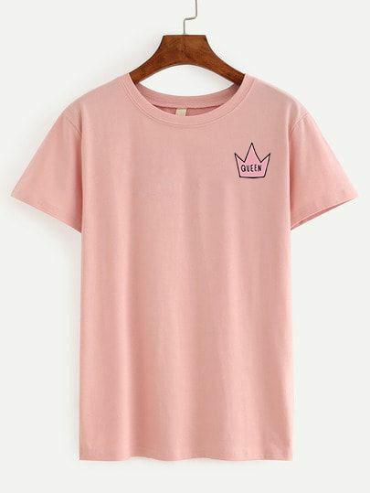 Gambar LOFE CLOTHING -Kaos Wanita Premium Katun Combed 30"s/ CROWN QUEEN - Pink, S dari LOFE.ID undefined Tokopedia