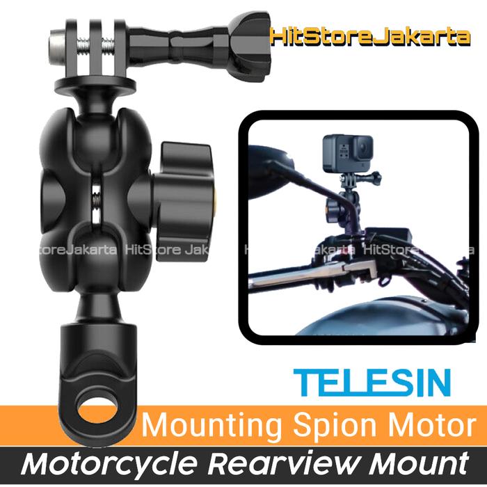 Gambar Mounting Spion Motor Telesin Motorcycle Rearview Mirror Mount GoPro dari HitStore Jakarta_NEW undefined Tokopedia