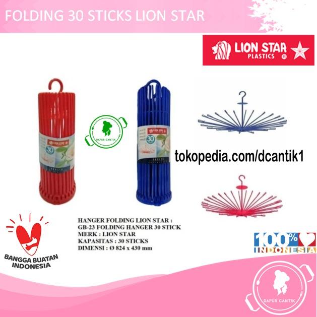 Gambar FOLDING 30 STICKS LION STAR - JEMURAN BAJU HAGER LIPAT GB-23 - Biru dari DAPUR CANTIK ON-LINE undefined Tokopedia