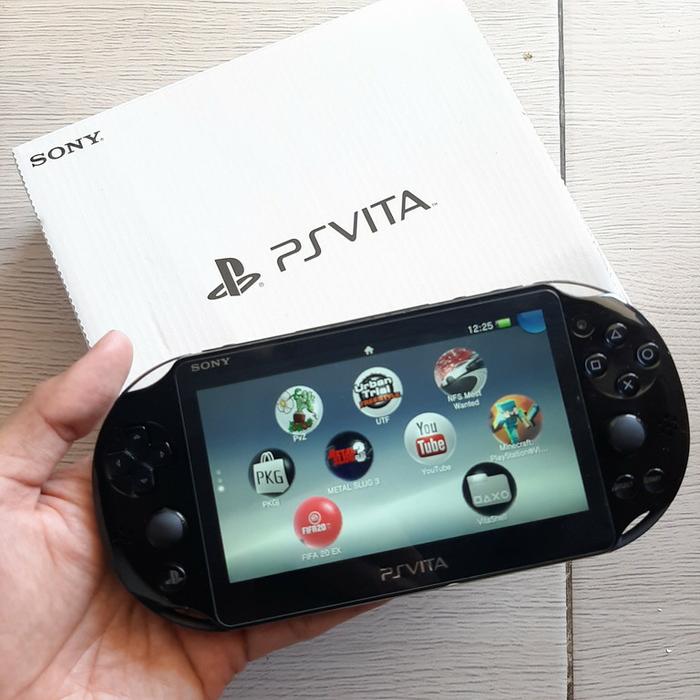 Jual Sony psp ps vita slim mulus like new 128gb fullgame Kab