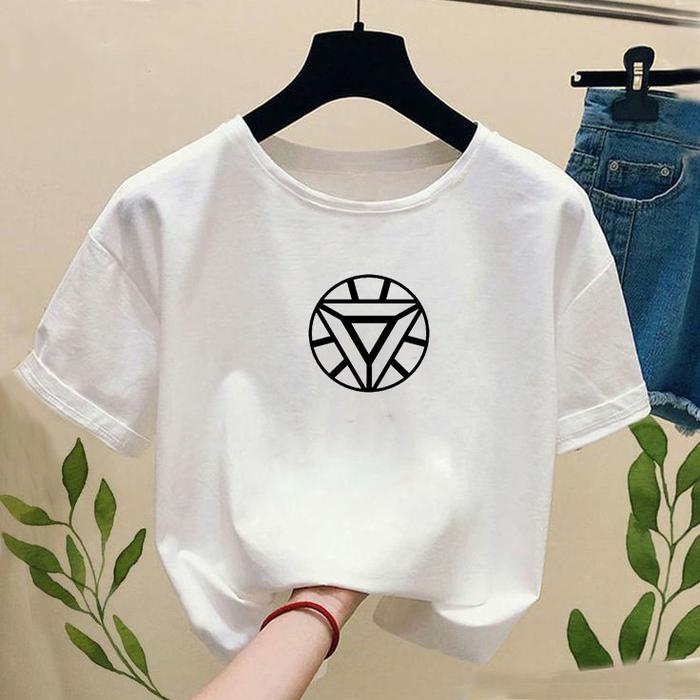 Gambar LOFE CLOTHING -Kaos Wanita Premium Katun Combed 30"s/ REACTOR IRONMAN - Putih, S dari LOFE.ID undefined Tokopedia