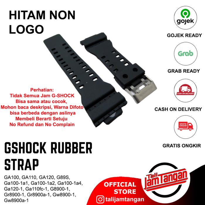 Gambar G-shock Rubber Strap Tali Jam Tangan GShock Murah - Hitam No Logo dari Tali Jam Tangan com undefined Tokopedia