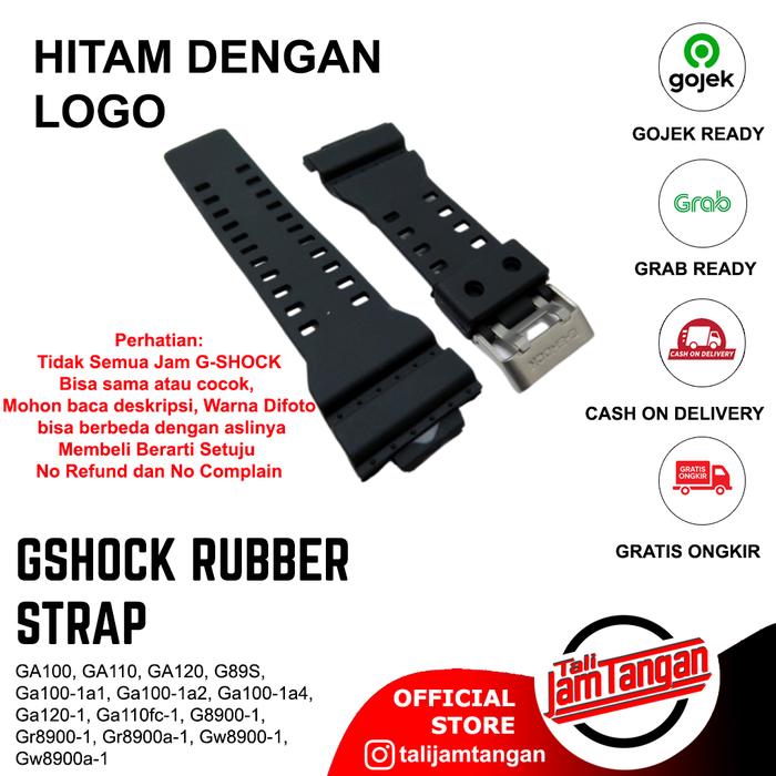 Gambar G-shock Rubber Strap Tali Jam Tangan GShock Murah - Hitam Logo dari Tali Jam Tangan com undefined Tokopedia