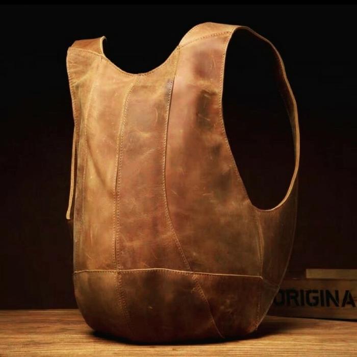 Gambar Tas Ransel Unik Kulit Sapi Asli Crazy Horse Vintage - Brown Vintage, 26 12 38 dari PupungOlshop undefined Tokopedia