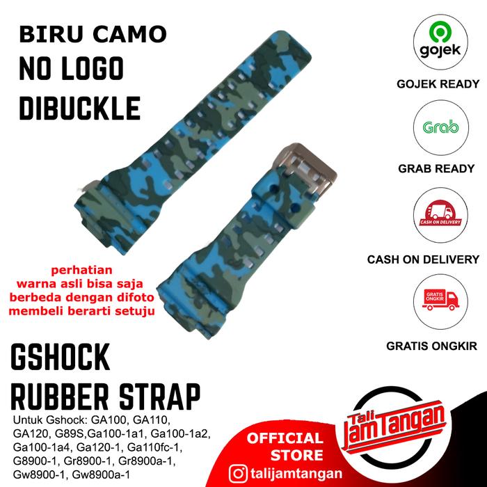Gambar G-shock Rubber Strap Tali Jam Tangan GShock Murah - Biru Camo dari Tali Jam Tangan com undefined Tokopedia