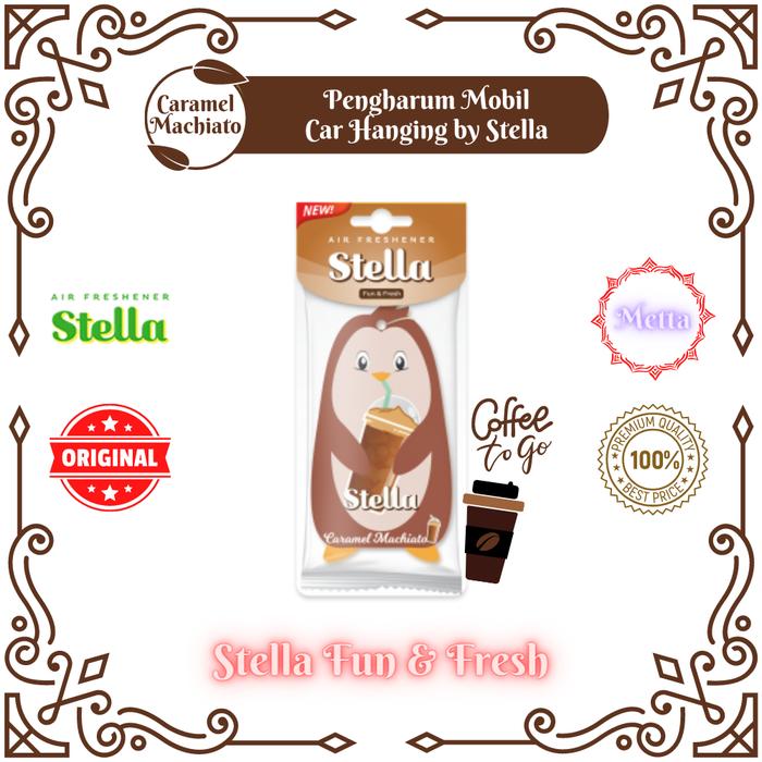 Gambar STELLA FUN & FRESH - Parfum Pengharum Mobil Gantung Praktis Premium - CARAMEL/KOPI dari Metta OL Shop undefined Tokopedia