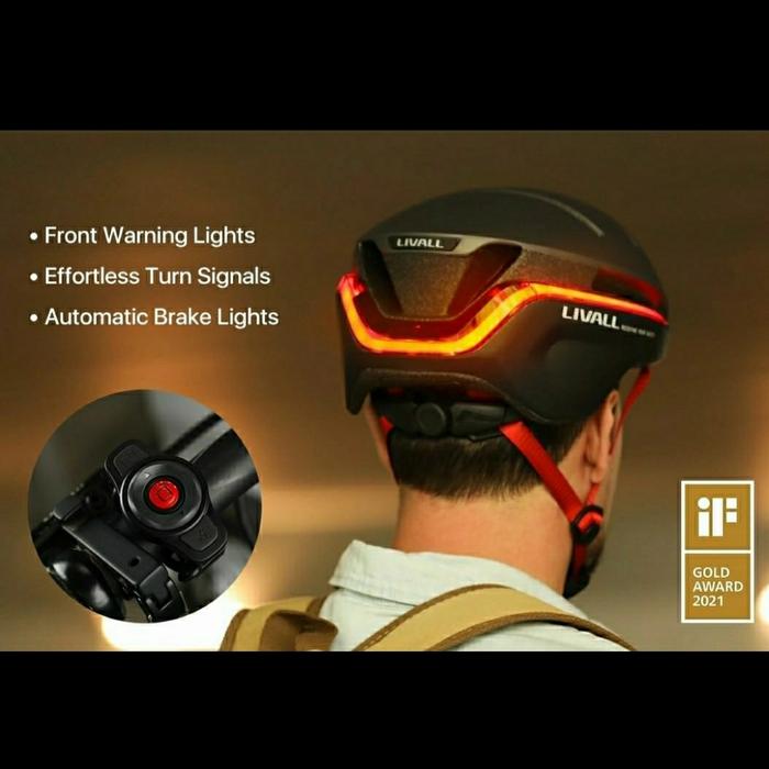 Gambar 2021 New LIVALL EVO21 Smart Helmet: 360 Active Protection - Dark night, Size L dari eldyoshop undefined Tokopedia