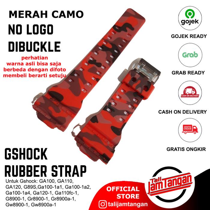 Gambar G-shock Rubber Strap Tali Jam Tangan GShock Murah - Merah Camo dari Tali Jam Tangan com undefined Tokopedia