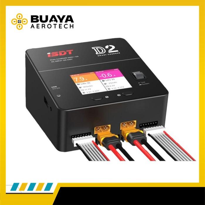 Gambar ISDT D2 200W 20A AC Dual Channel Output Smart Battery Balance Charger dari Buaya Aerotech undefined Tokopedia