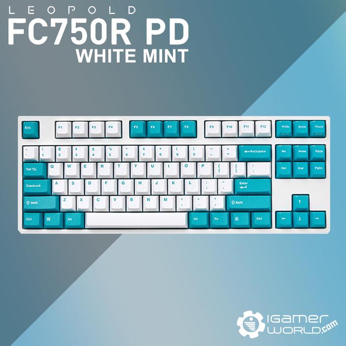 Gambar Leopold FC750R White Mint Mechanical Gaming Keyboard - BROWN SWITCH dari Igamerworld Store_NEW undefined Tokopedia