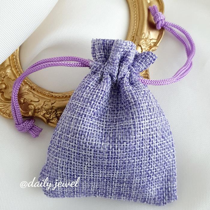 Gambar Kantong serut / Pouch serut perhiasan kado - Purple dari dailyjewel undefined Tokopedia