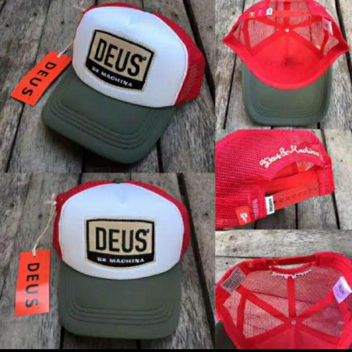 Gambar Topi Deus Ex Machina Baylands Trucker Original made in Australia - putih hijau mer dari NANA BALI SHOP undefined Tokopedia