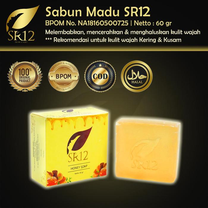 Gambar Sabun Madu Honey Soap SR12 / Sabun Kulit Kering Pembersih Wajah SR 12 - Sabun Madu dari RAMD stored undefined Tokopedia