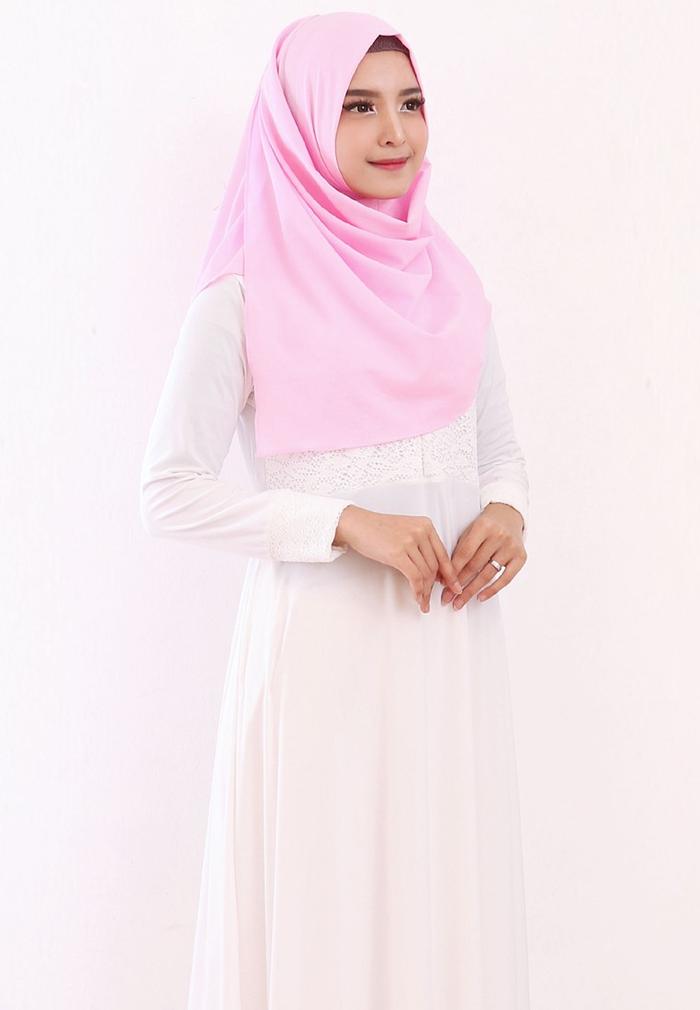 Gambar Jilbab Pashmina Instant JI001 - PINK dari Eve Maternity Store undefined Tokopedia
