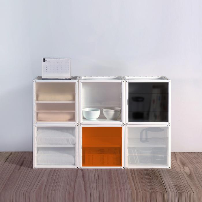 Gambar SHUTTER STORAGE BOX AKD-2936A - Orange dari HighPoint Furniture undefined Tokopedia