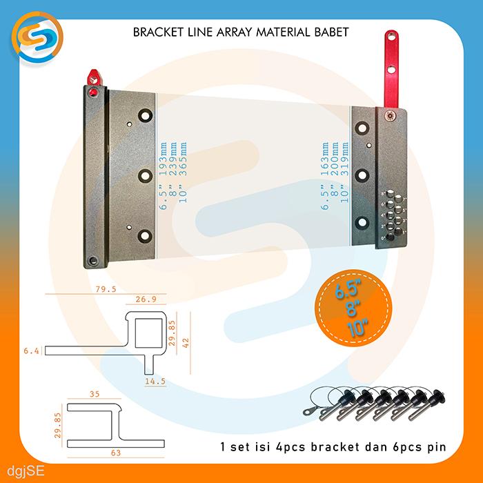 Gambar BRAKET SPEAKER - BRACKET LINE ARRAY MATERIAL BABET - INCH, 6.5 dari Audio net shop undefined Tokopedia