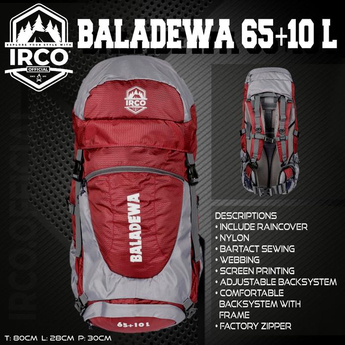 Gambar Tas Carrier Gunung 65L - Ransel Hiking Trekking Traveling - Outdoor Backpack  Free Rain Cover - Merah dari Travelonest undefined Tokopedia