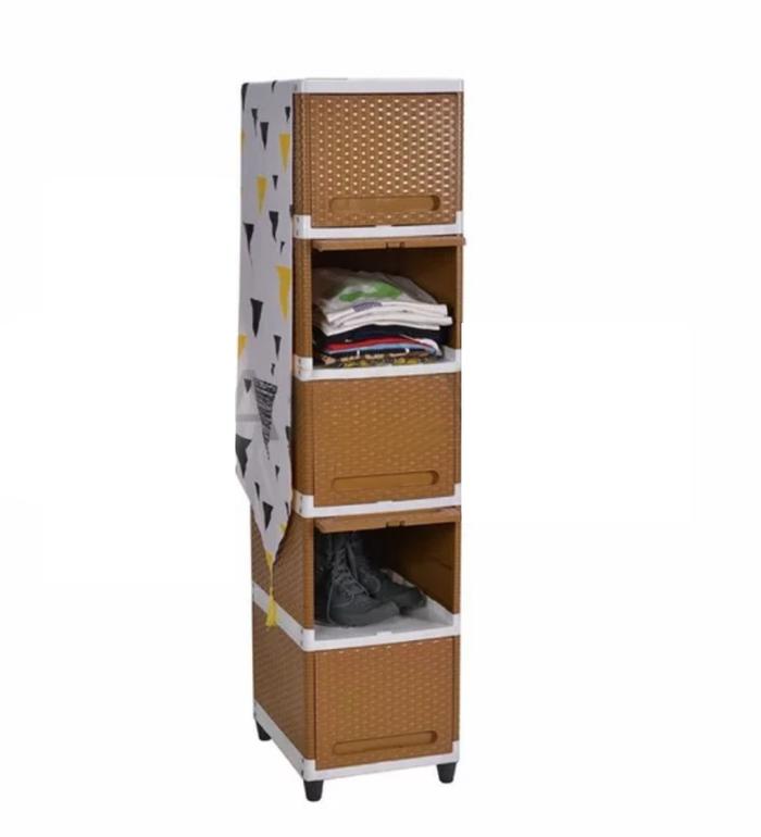 Gambar Laci pakaian / laci plastik FLIP club 5 susun - Cokelat dari utama indah online undefined Tokopedia