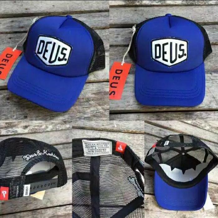 Gambar Topi Deus Ex Machina Baylands Trucker Original - biru hitam dari NANA BALI SHOP undefined Tokopedia