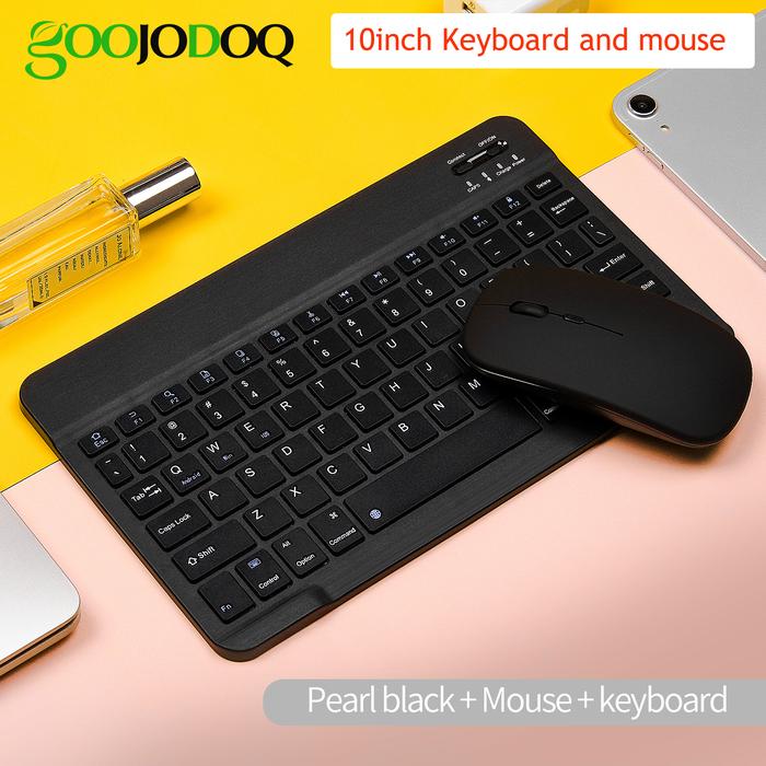 Gambar GOOJODOQ 9.7/10 Inch Wireless Bluetooth iPad Keyboard Dan Mouse Set - Hitam dari GOOJODOQ LOCAL SHOP undefined Tokopedia