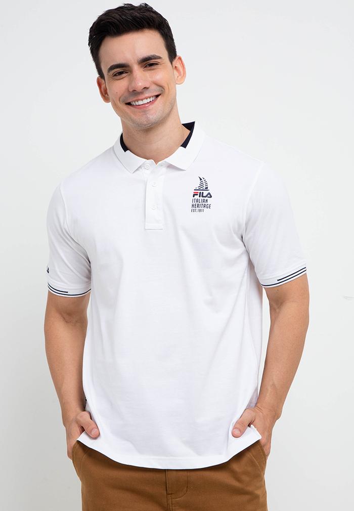 Gambar FILA Baju Kaos Polo Pria Sailo - White - S dari FILA Official Store undefined Tokopedia