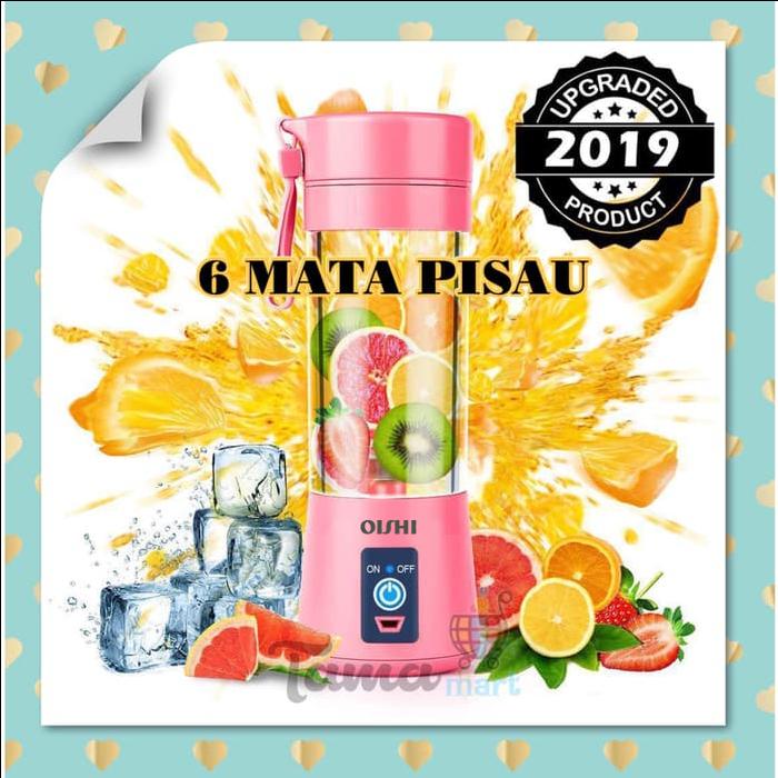 Gambar BLENDER PORTABLE OISHI / BLENDER USB / BLENDER MINI / 6 MATA PISAU - Ungu dari Tama-Mart undefined Tokopedia