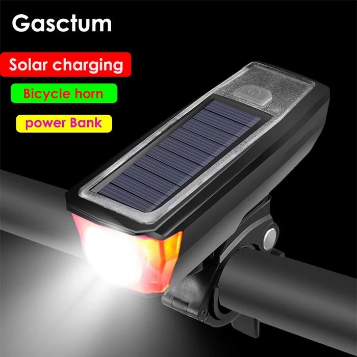Gambar lampu klakson sepeda multifungsi sensor cahaya solar usb power bank dari AngelPepi Toserba Onlineshop undefined Tokopedia