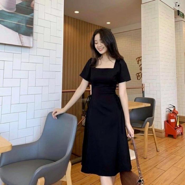 Jual Tanica Midi Dress Vintage Import Dress wanita Polos Import Korea -  Hitam, all size - Kota Administrasi Jakarta Pusat - Intan Cuhuy Store |  Tokopedia