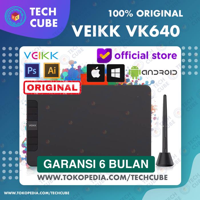 Gambar VEIKK VK640 Digital Graphic Drawing Pen Tablet OSU Alter S640 A30 A50 - Tablet dari Tech Cube Store undefined Tokopedia