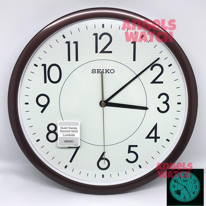Gambar Jam Dinding Seiko Qxa629 glow in the dark sweep movement - brown dari angel's watch undefined Tokopedia
