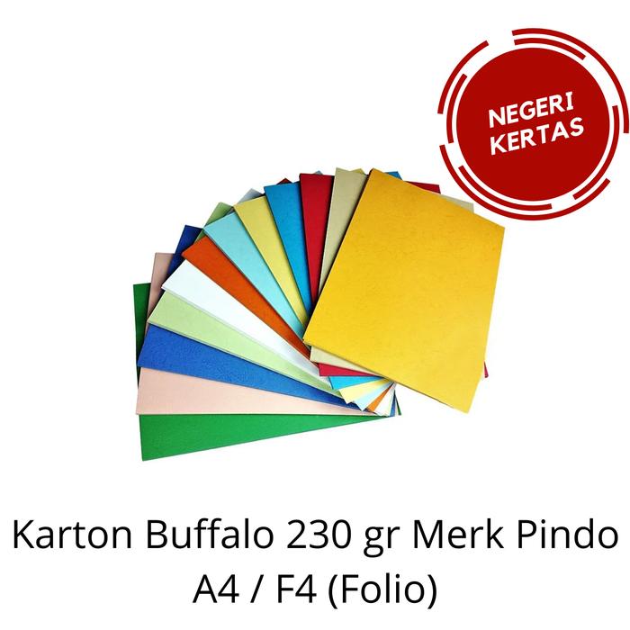 Gambar Kertas Buffalo 230 Gsm ukuran F4/Folio ( 21,5 cm x 33 cm) - Hijau daun dari Negeri Kertas undefined Tokopedia
