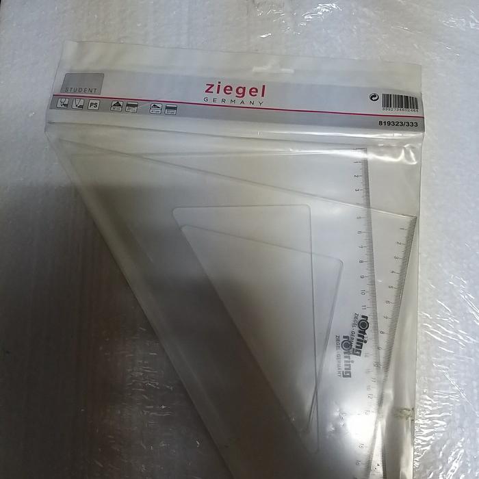 Gambar Penggaris Segitiga Rotring Ziegel Set 23/33cm (819323/333) dari Berkah Indah Stationery undefined Tokopedia