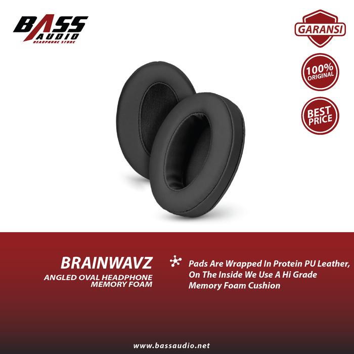 Gambar Brainwavz Oval Angled PU Leather Headphone Memory Foam Earpads / Pad - Hitam dari Bass Audio STC undefined Tokopedia