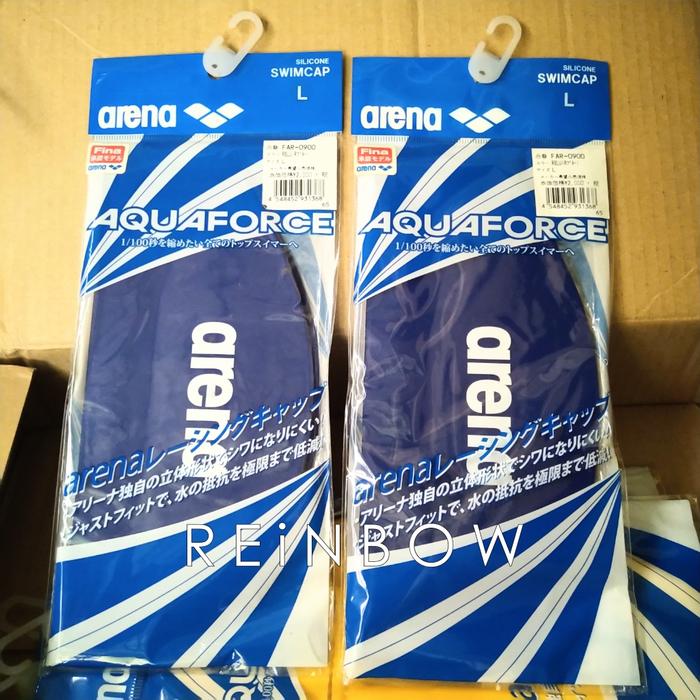Gambar ORIGINAL TOPI RENANG ARENA AQUAFORCE FAR-0900 RACING SWIM CAPS - Biru, M dari Frambozen_NEW undefined Tokopedia