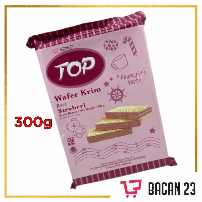 Gambar Top Wafer Krim (300gr) ( Pandan - Stroberi - Coklat ) / Wafer Coklat - stroberi dari Toko Bacan 23 undefined Tokopedia