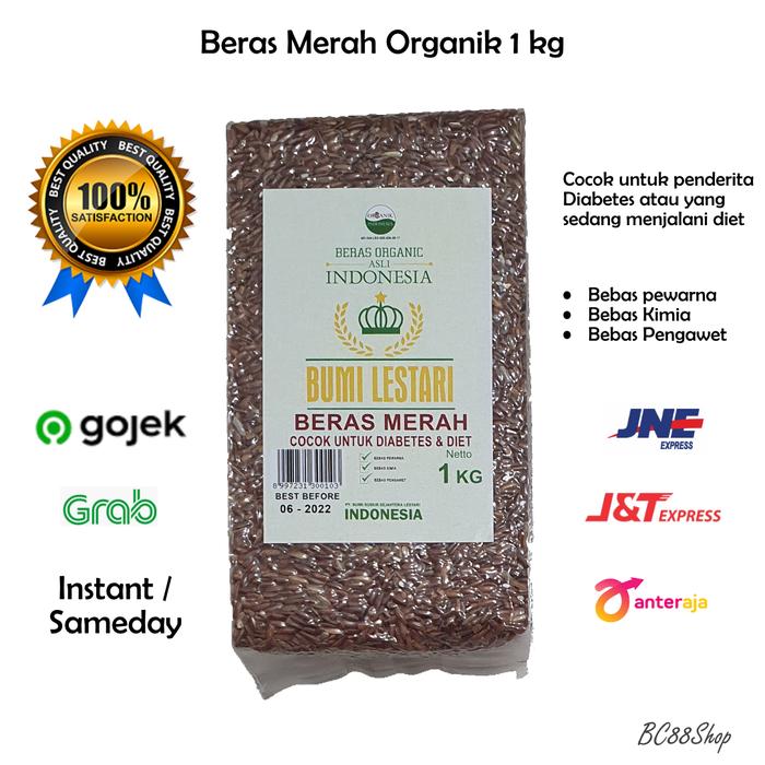 Gambar Beras Diabetes Diet Merah Organik (Red Organic Rice) Bumi Lestari - 1 kg dari BC88Shop undefined Tokopedia