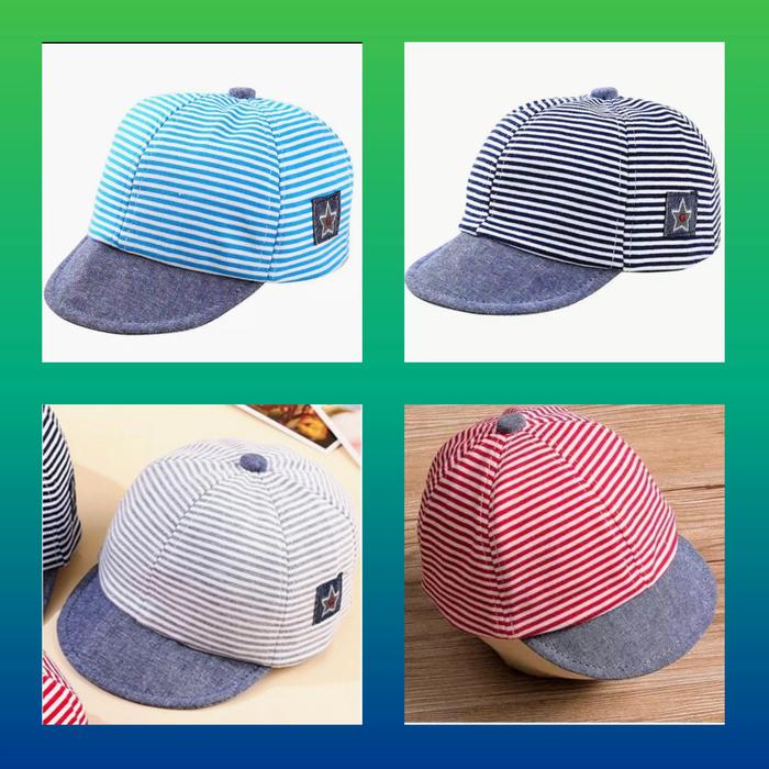 Jual Stripe Baby Baseball Cap Unisex 
