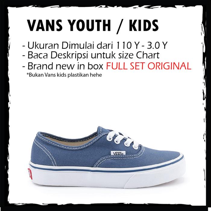 Jual VANS Toddler Kids Authentic Elastic Lace Navy Sepatu Anak