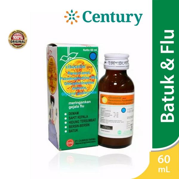 Gambar Citocetin Syrup 60ml / Obat Batuk / Demam dari Apotik Century undefined Tokopedia