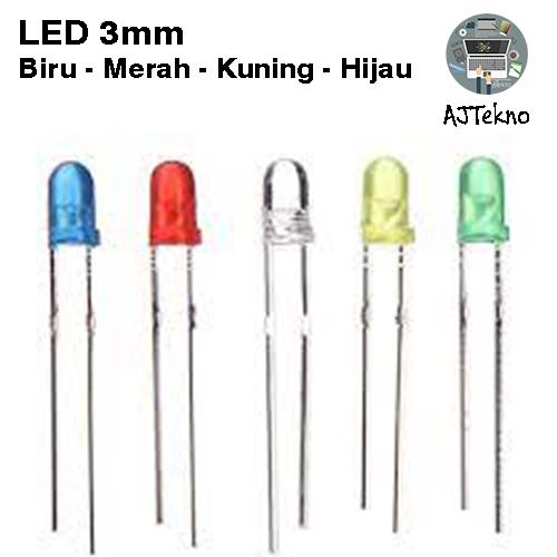 Gambar LED Warna 3mm & 5mm ( Merah - Kuning - Hijau - Biru - Putih ) - Biru, 3MM dari AJTekno Store undefined Tokopedia