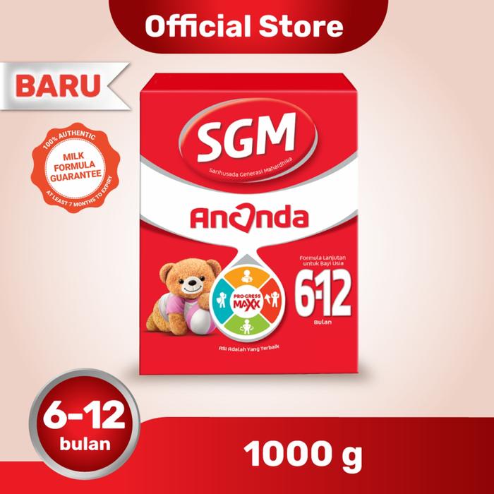 Gambar SGM Ananda 2 (6-12 Bulan) Formula Bayi Bubuk 1000 gr - 600g dari Toko Aflah Pusat undefined Tokopedia