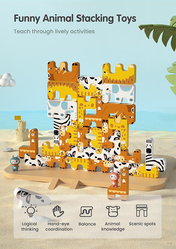 Gambar tumama animal stacking height animal motorik balance anak susun - tm253 15pcs dari EFL educationfunlearningshop undefined Tokopedia