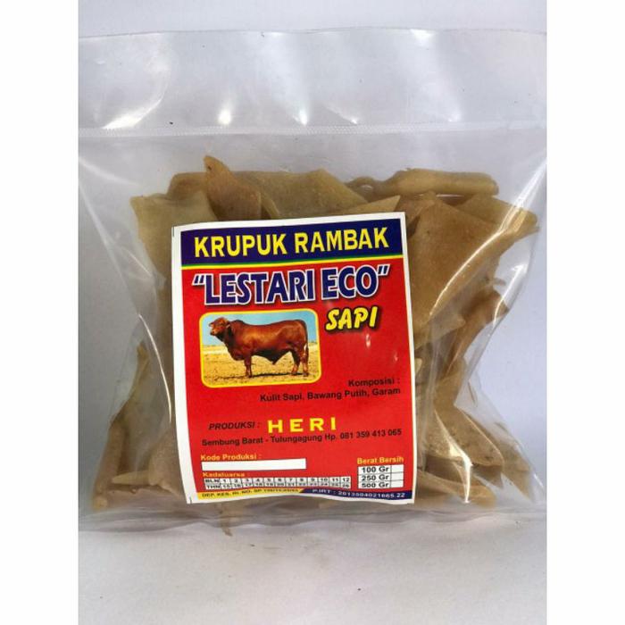 Gambar kerupuk rambak asli khas Tulungagung 250gram - Rambak sapi dari Rissashop76 undefined 3 Tokopedia