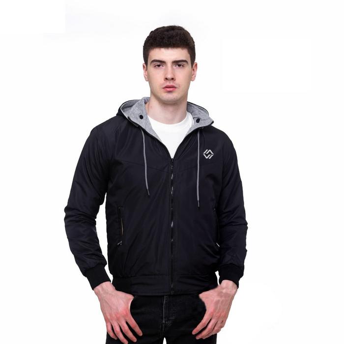 Gambar JAKET PARASUT PRIA WATERPROOF BOLAK BALIK - JAKET KENJI HEYLOOK - BLACK GREY, XL dari Heylook Custom undefined Tokopedia