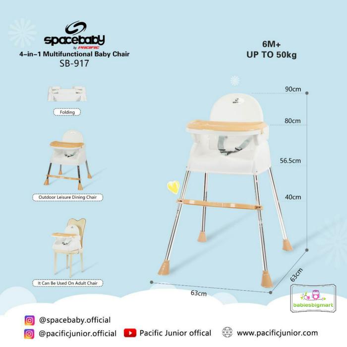 Spacebaby Sb Baby Feeding High Chair Jual SpaceBaby SB 917 Baby