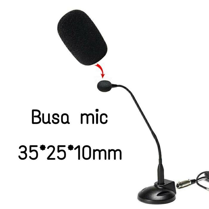 Gambar busa microphone kecil hitam/spons mic meja podium /sarung cover mic - Covermic Podium, Hitam dari JEJEnine undefined Tokopedia