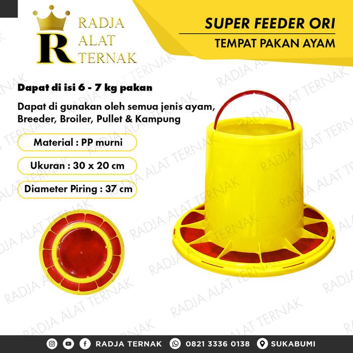 Jual Super Feeder ORI 6 - 7 kg Tempat Makan / Pakan Ayam - Alat Ternak Ayam - Kab. Sukabumi - Radja Alat Ternak | Tokopedia