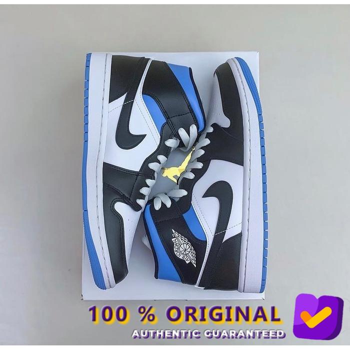 Jual Air Jordan 1 Mid University Blue Black White (W) - BQ6472-102 -  Jakarta Barat - HOLYKIX Indonesia | Tokopedia